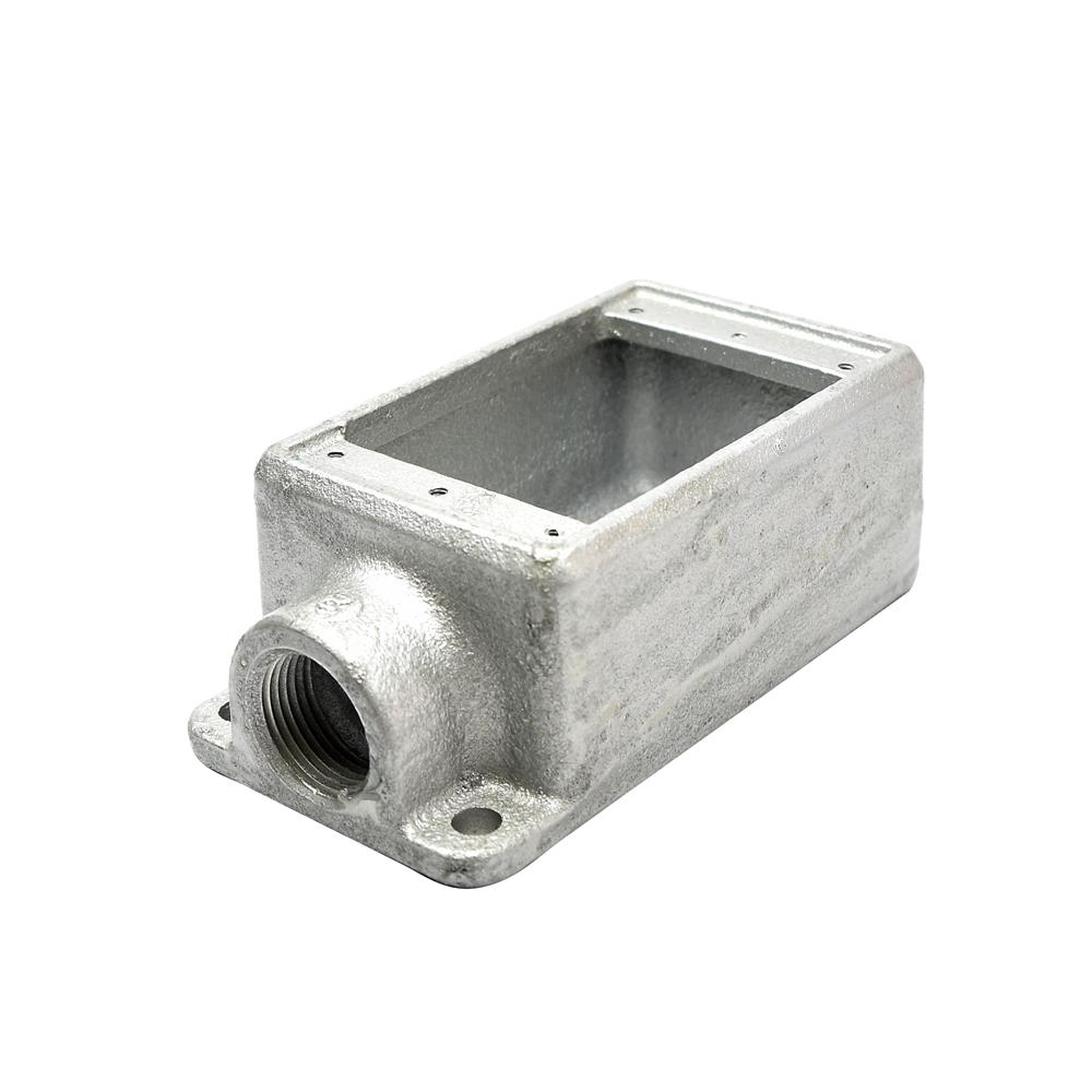 Caja Condulet rectangular tipo FS sin tapa con 1 salida 3/4", UL
