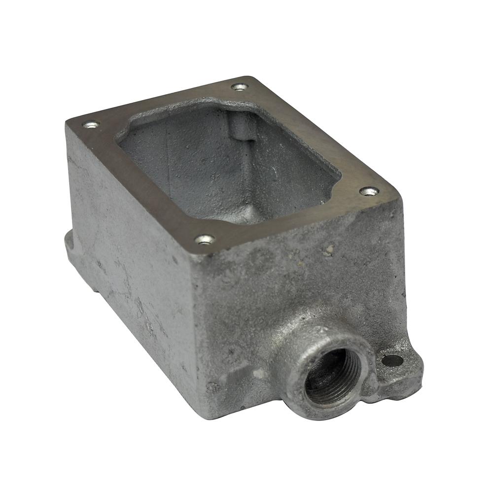 Caja rectangular para interruptor y pulsador, 1 salida 3/4¨, CL1.DIV1 UL
