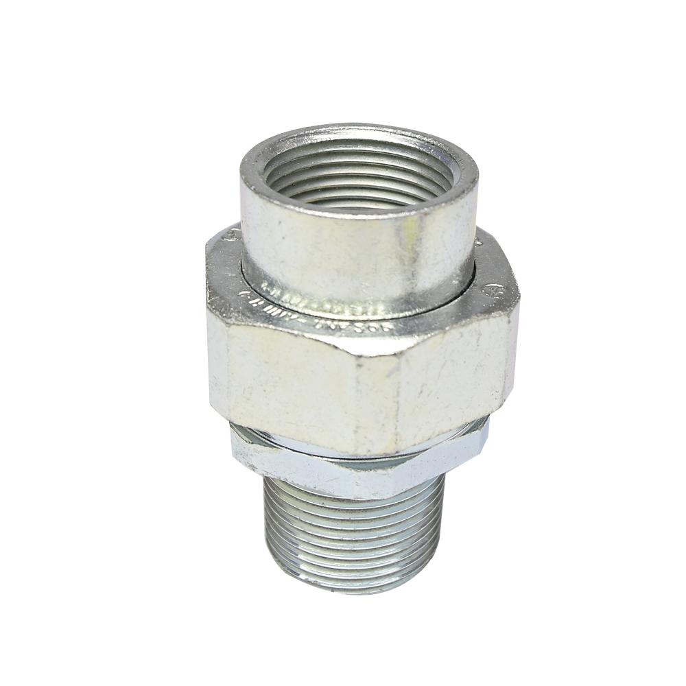 Unión doble hembra/macho fierro electrogalvanizado 1 1/2", CL1.DIV1 UL