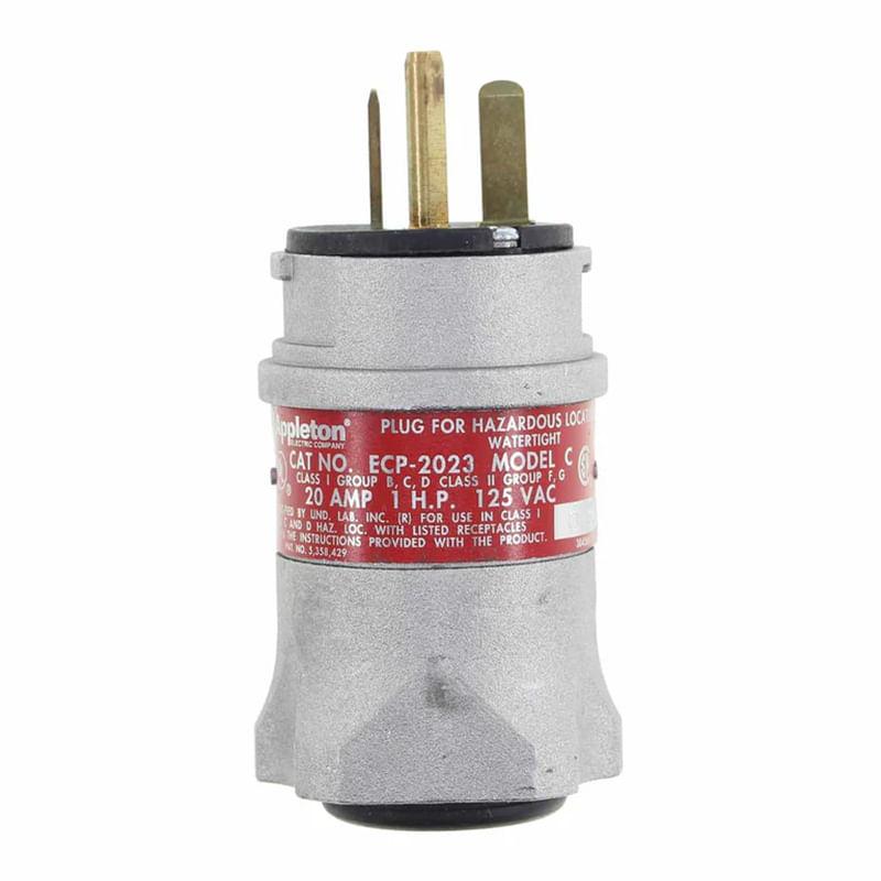 CLAVIJA / ENCHUFE DE ALUMINIO A PRUEBA DE EXPLOSIÓN 20A 2P+T 250V ECP20232 APPLETON