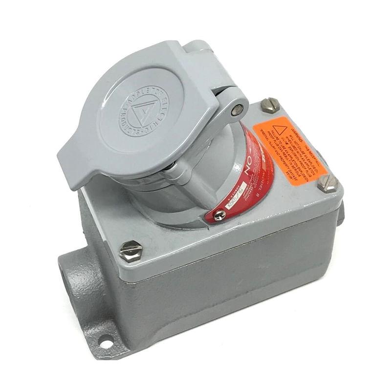 TOMACORRIENTE A PRUEBA DE EXPLOSIÓN 20A 2P+T 250V CON CAJA DE 3/4" EFS17520232 APPLETON