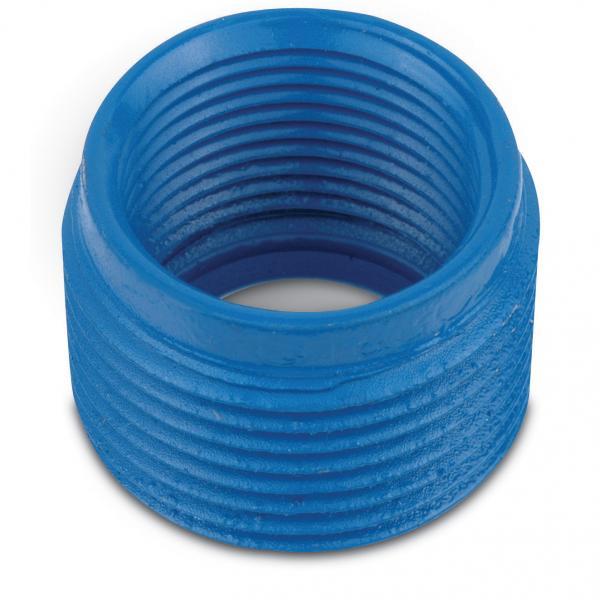 REDUCCIÓN BUSHING M-H DE ACERO 2" A 1" NPT REVESTIMIENTO URETANO AZUL OCAL-BLUE