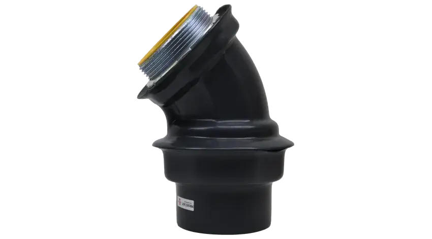 CONECTOR CURVO A 45° LIQUIDTIGHT DE ACERO 3" NPT REVESTIDO EN PVC, CERTIFICACIÓN UL PROCOAT