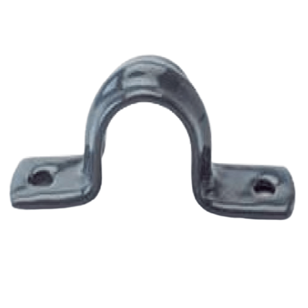 ABRAZADERA DE 2 OREJAS DE HIERRO MALEABLE 3/4" REVESTIDA EN PVC PROCOAT
