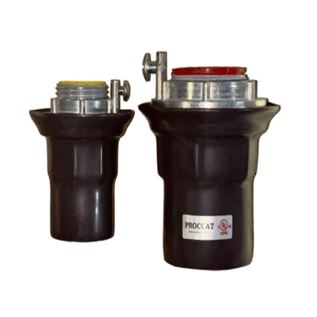 CONECTOR CONDUIT TIPO HUB CON AISLAMIENTO DE ACERO 4" NPT REVESTIDO EN PVC PROCOAT