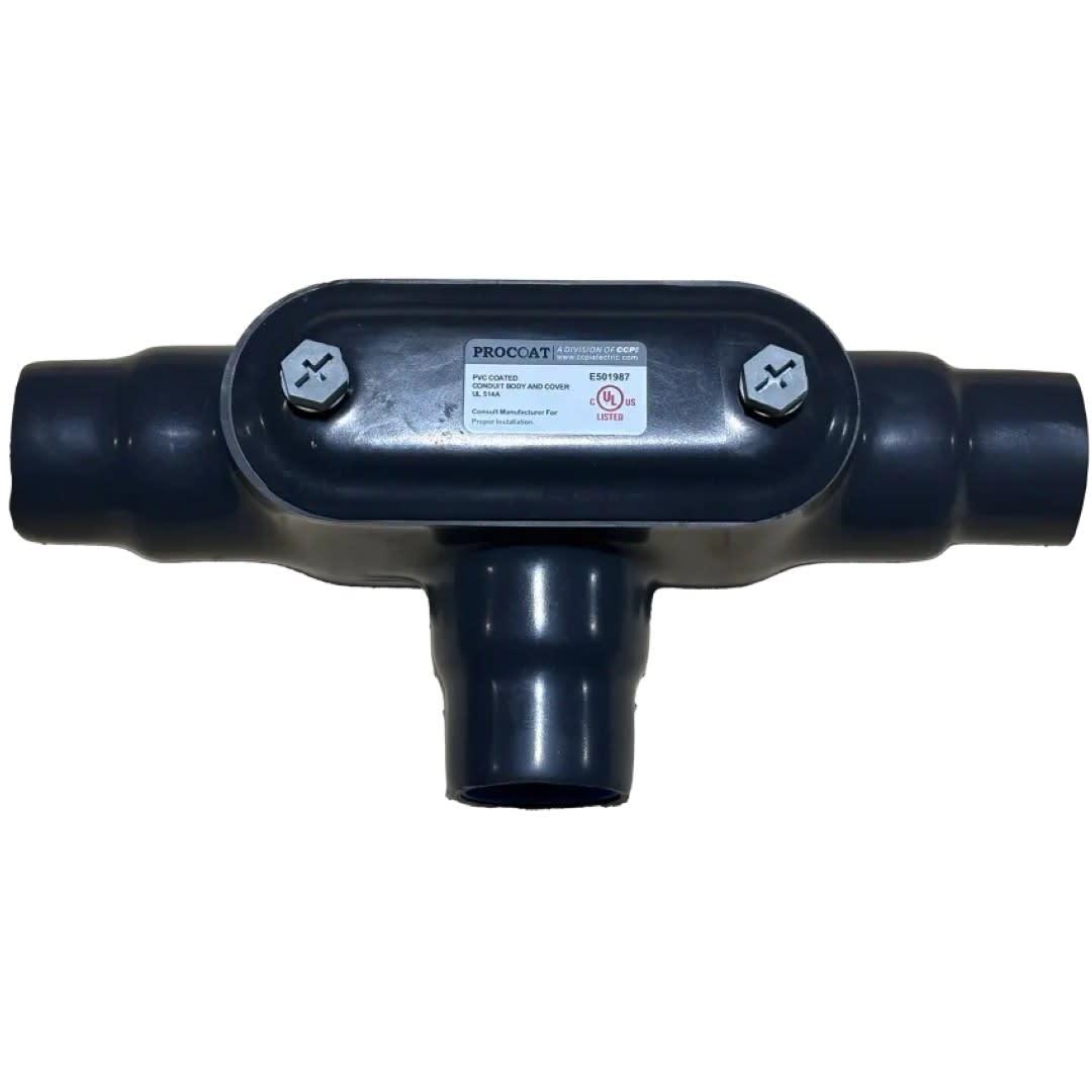 CAJA CONDULET FORM 7 TIPO T 2" NPT REVESTIDA EN PVC, CERTIFICACIÓN ETL PROCOAT